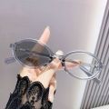 Vintage Blue Ray Blocking Anti-Blue Light Glasses Anti-UV Photochromic Sunglasses Ultralight Retro Oval Frame Computer Goggles for Men Women. 