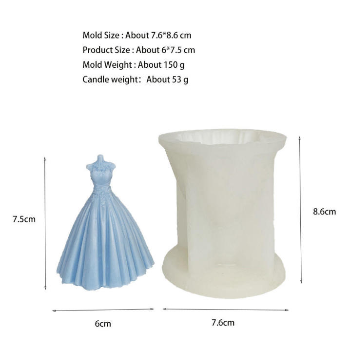 Dress%20Silicone%20Soap%20Mold%20Craft%20Art%20Plaster%20Mould%203D%20Wedding%20Mold%20DIY%20Candle%20Mould%20Bride%20-%20Image%204