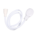 NAMUNY 2X White Hair Shower Water Hose Tube Bathroom Shampoo Bath Mixer Tap. 