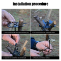 ARELENE Portable Camping Gear and Equipment Detachable Outdoor Barbecue Tripod Hanging Rack Campfire Cooking Accessories Set. 