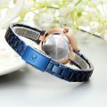 BELL LADIES DRESS LADIES STAINLESS STEEL LADIES QUARTZ ELEGANT CASE 30MM ANALOG WATCH BLUE WATCH FASHIONABLE. 