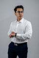 Livingtex Formal Shirt for Men _ Boss Branded Long Sleeve _ 100% Cotton(White). 