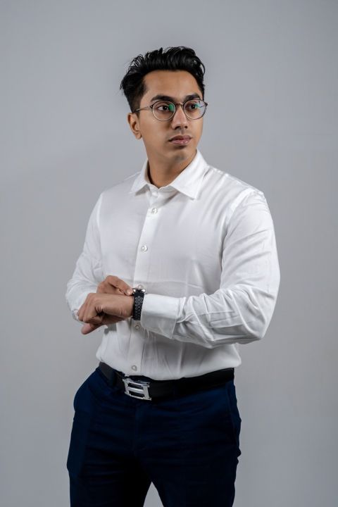 Livingtex%20Formal%20Shirt%20for%20Men%20_%20Boss%20Branded%20Long%20Sleeve%20_%20100%25%20Cotton(White)%20-%20Image%205