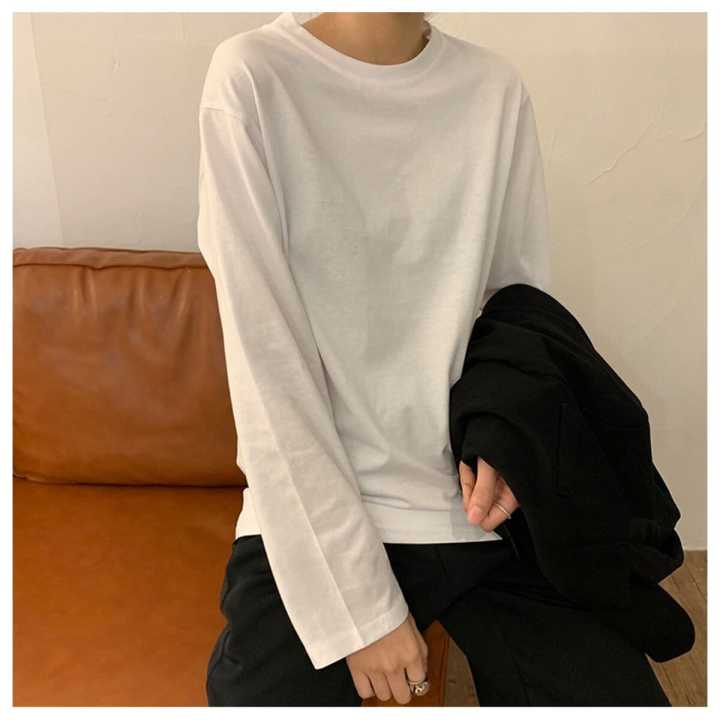 Pebbles Nepal Plain Oversized Pullcover Shirt Solid Color Korean Style Round Neck Tshirt for Men Women