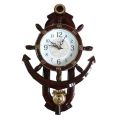 Plaza Quartz ALTRA Plastic Abstract Pendulum Wall Clock (45 x 30 x 5 cm, Brown). 