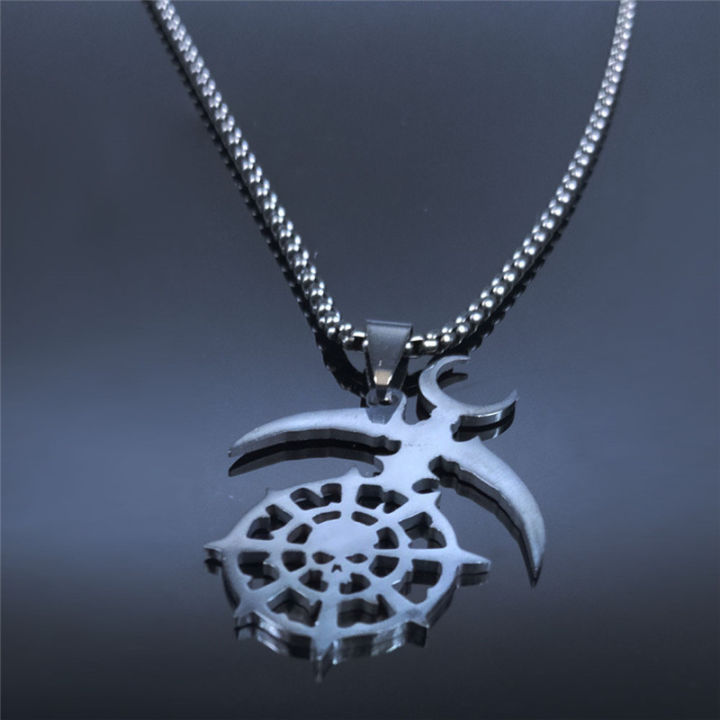 Jewelry%20Patch%20Stainless%20Steel%20Sceain%20Penda%20Black%20Necklace%20Black%20Army%20Cosplay%20Dark%20EldarPinN2692S03%20-%20Image%203