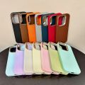 HOCE Leather Texture Phone Cases For iPhone 16 15 14 13 12 Pro Max 16 Plus Case Solid Color Shockproof Soft Silicone Matte Cover. 