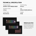 Fantech MAXFIT61 FROST Wireless Gaming Keyboard RGB 3 Mode Universal Hotswap. 