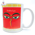 Ceramic Mug Buddha Eyes. 
