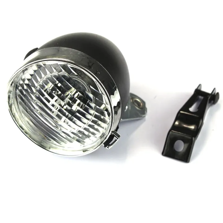 fasdaga%202x%20Retro%20Bicycle%20Bike%20Accessory%20Front%20Light%20Bracket%20Vintage%203LED%20Headlight%20(Black&Silver)%20-%20Image%204