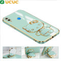 UCUC for Huawei Nova 3i / P Smart Plus Back Cover + kitty Mirror Holder Luxury 6D Plating Phone Case. 