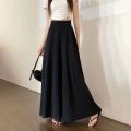 Simple High Waisted Wide Leg Pants Y2K Oversized Women's Harem Pants Solid Color Sagging Sensation Palazzo Pleated Culottes Female. 