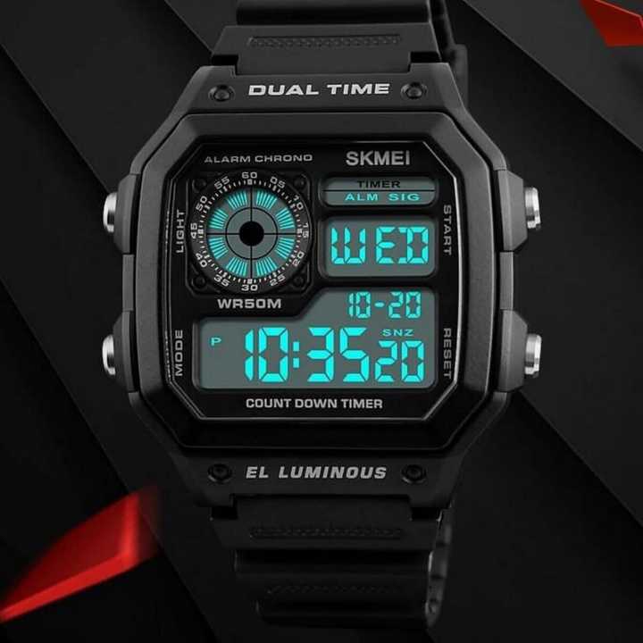 SKMEI%201299%20Military%20Sporty%20Led%20Digital%20Watch%20for%20Men%20-%20Black%20%7C%20SKMEI%20Dual%20Time%20Black%20Digital%20LED%20Display%20Watch%20For%20Men%20-%20Image%202