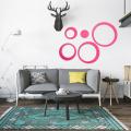 5PCS/Set DIY Wall Art TV Background 3D Circles Wall Stickers Mural Round Decals. 
