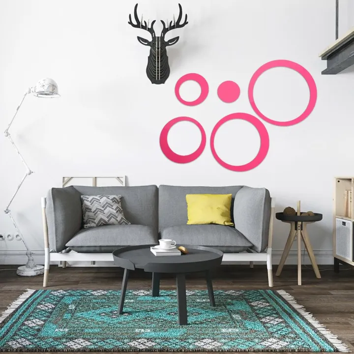 5PCS/Set%20DIY%20Wall%20Art%20TV%20Background%203D%20Circles%20Wall%20Stickers%20Mural%20Round%20Decals%20-%20Image%206