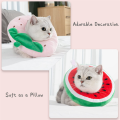 Adjustable Cat Cone Collar Soft Cats Cones Collar After Surgery for Kittens ,Watermelon Large. 