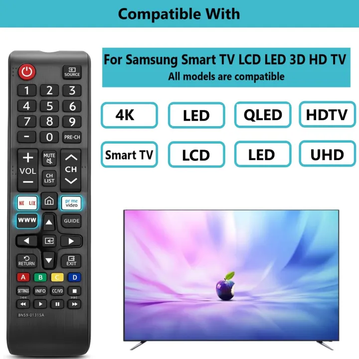Samsung%20TV%20Remote%20Control%20Replacement%20For%20Samsung%20Smart%20TV%20Remote%20All%20Samsung%20LED%20QLED%20LCD%206/7/8/9%20Series%204K%20UHD%20HDTV%20HDR%20Flat%20Curved%20Smart%20TV,%20with%20Netflix,%20Prime%20Video%20and%20Browswe%20Button%20-%20Image%205