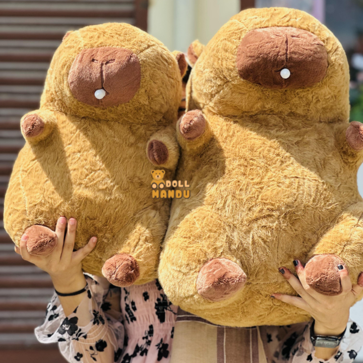 Dollmandu%20%20Fluffy%20Gum%20Capybara%2040cm/%2050%20cm%20Plush%20Doll%20Kawaii%20Animal%20With%20Gum%20Stuffed%20Toy%20Toys%20Gift%20Home%20Decor%20-%20Image%203