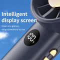 FZM-05 Rechargeable High Speed Mini Fan 100 Level LED Digital Display Steeples Speed Regulation ,Step less High-speed Handheld Fan. 