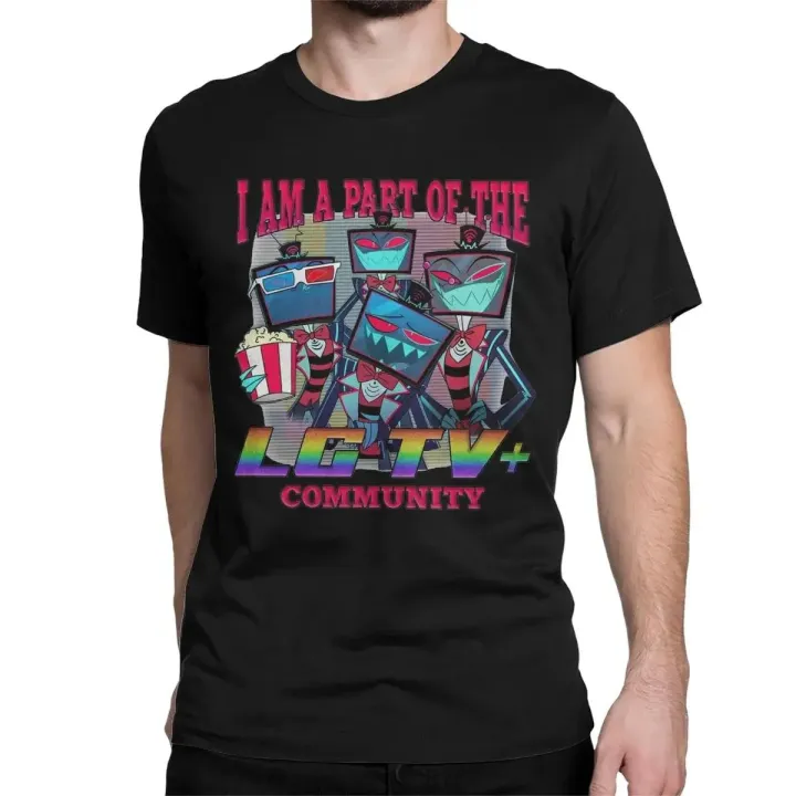 Casual%20Loose%20Fit%20T-Shirt%20T%20Crew%20Neck%20T%20Hotel%20Women's%20Vox%20Hazbins%20Shirt%20Vintage%20Short%20Sleeve%20Plus%20Size%20Shirt%20-%20Image%203