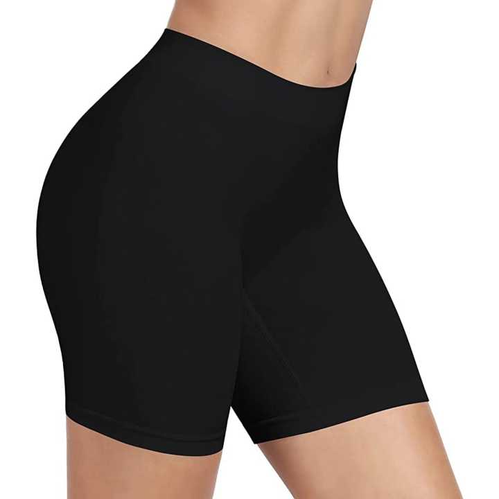 Pack of 2 Black Seamless Slip Short/Slacks For Women