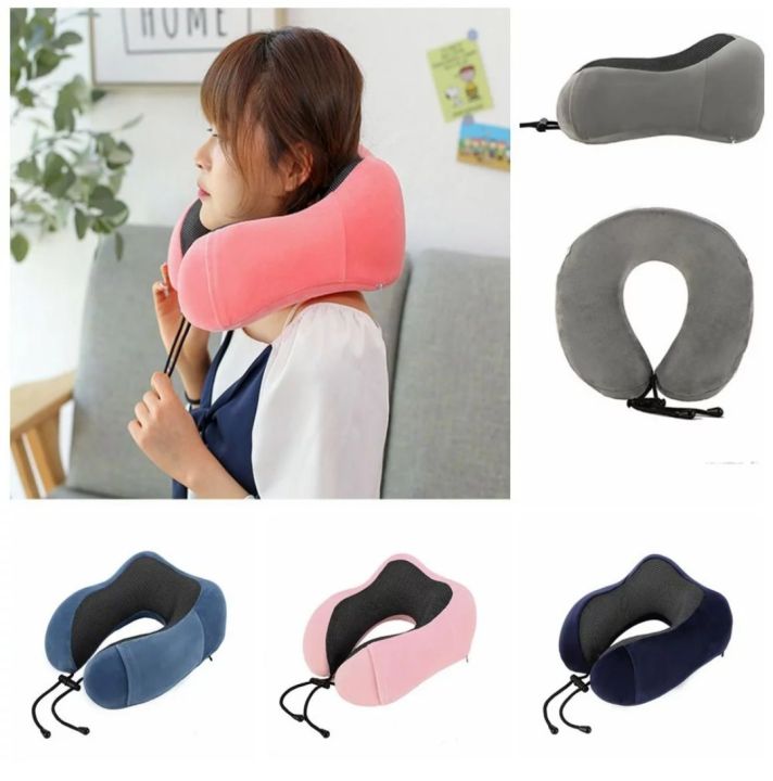 Travel Neck Pillow - Memory Foam Neck Support Pillow, Compact And Lightweight For Sleeping Camping, Airplane, Car, Desk And Sofa