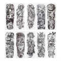 10pcs Full Sleeve Temporary Tattoos Waterproof Long Lasting Fake Tattoo Stickers Set. 