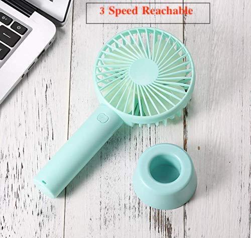 Mini Handheld Fans Personal Desk Usb Rechargeable Fan With 3 Adjustable Speeds With Table Dock