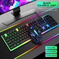 Mechanical RGB Gaming Keyboard And Mouse Combo For PC And Laptop Black. 