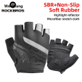 Wenefang ROCKBROS Summer Cycling Gloves Half Finger Shockproof Breathable Gym Gloves Men MTB Fingerless Bicycle Gloves Cycling Equipment. 