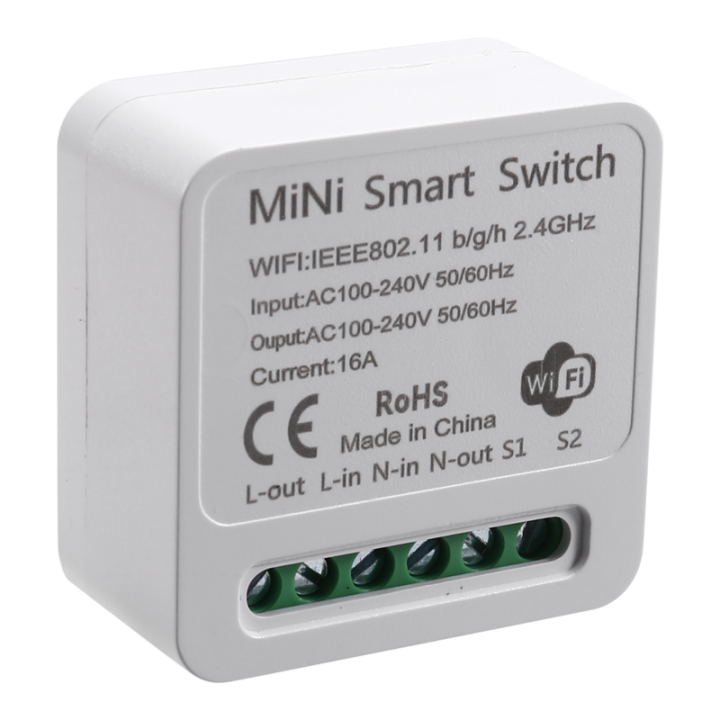 NCANRUI Mini Smart WiFi Relay Switch, DIY Timer Light Switch Module Smart Life/Tuya Application, Wireless Remote Control
