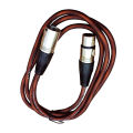 XLR Male to Female 3 Meter Microphone Cable - High Grade Low Noise Connectors for Clear Audio Recording for Studio & Stage. 