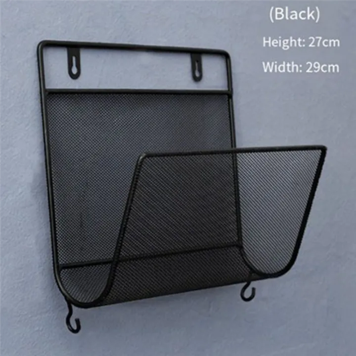 1%20Piece%20Iron%20Book%20Rack%20Metal%20Newspapers%20Rack%20Wall%20Mounted%20Bookshelf%20Wall%20Storage%20Shelves%20Office%20Simple%20Style%20Black%20-%20Image%203