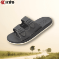 Kito Black Sandals For Men- Kito Kme730 Slippers For Men | Multisize Variation | Fashion | Slippers For Men. 