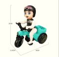 Stunt Tricycle Scooter Motorcycle Bump And Go 360 Degree Rotating Dancing Toy With Flashing Light And Sound Musical Toys For Kids. 