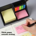 Modeow Foldable Note Storage Square Box Shape Notebook with Pen Holder 500 Note Papers Organize Notes Easily Smooth Writing Thick. 