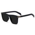 DV Matt Black Square Sunglasses For Men. 