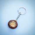 Wooden Religious Buddha Key Ring/Keychain. 