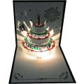 3D Up Birthday Cards Popup Birthday Greeting Card LED Light Birthday Cake Music Happy Birthday Card Postcards Laser-Cut Happy Birthday Cards. 