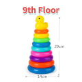 9 Layers Children's Little Sea Lions Rainbow Tower Stacking Circle Baby Early Childhood Education Puzzle Ring Montessori Toy Kids. 