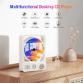 Desktop CD Player with HiFi Speakers, Bluetooth 5.3, LED Display, and Remote Control for Home. 