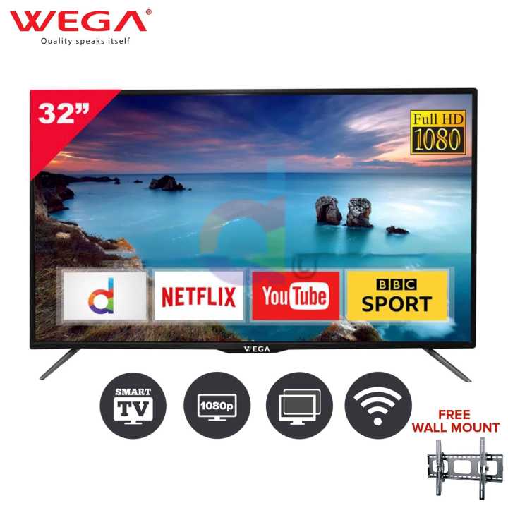 Wega%2032"%20Smart%20LED%20TV%20Double%20Glass%20With%208%20GB%20ROM%20And%20Android%20Version%209.0%20-%20Image%202