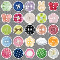 50 Colorful Button Creative Personalized Fresh Decoration for Phones, Notebooks, and Laptops Goo Card Stickers. 