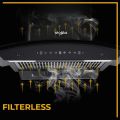 Whirlpool 60cm 1200 m3/hr Filter less Auto-Clean Kitchen Chimney  (CGFL 604 HAC BK HOOD, Touch + Gesture Control, Black). 