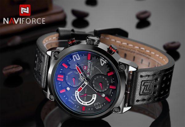 NAVIFORCE%20%20Nf9068%20Chronograph%20Date/Day%20Genuine%20Leather%20Strap%20Edition%20Quartz%20Sport%20Watch%20Relogio%20Masculino%20For%20Men%20-%20Image%204