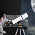 Telescope 80mm Aperture 500mm AZ Mount Professional Monocular Zoom High Magnification HD Astronomical Refracting With Carry Bag Tripod. 