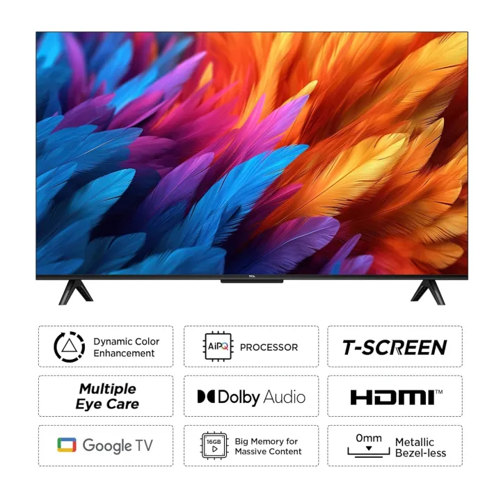 TCL%20108%20cm%20(43%20inches)%20Metallic%20Bezel-Less%20Series%204K%20Ultra%20HD%20Smart%20LED%20Google%20TV%2043V6B%20(Black)%20-%20Image%203