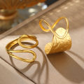【Mega Sale】French Retro Elegant Niche Trend Stainless Steel Open Ring for suit. 