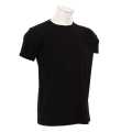 Black Cotton Round Neck Half Sleeve Plain T-Shirt For Men. 