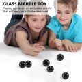 Cluellp-10 Pcs Marbles 16mm glass marbles Knicker glass balls decoration color nuggets toy black. 